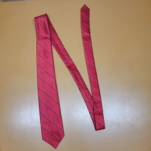 Wembley Polysilk Red Stripe Luxury Neck Tie Business Formal